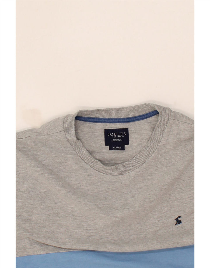 JOULES Womens Sweatshirt Jumper UK 14 Medium Navy Blue Colourblock Cotton Vintage Joules and Second-Hand Joules from Messina Hembry 