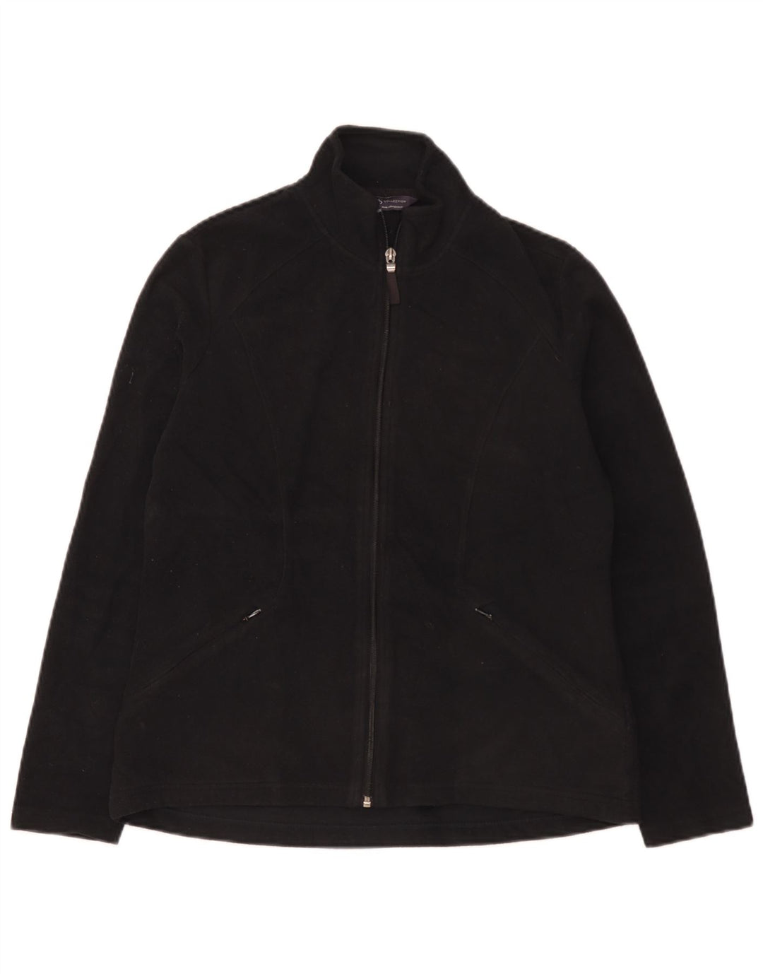 Marks & Spencer Fleecejakke til kvinder UK 12 Medium Sort Polyester