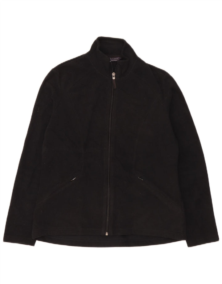 Marks & Spencer Fleecejakke til kvinder UK 12 Medium Sort Polyester