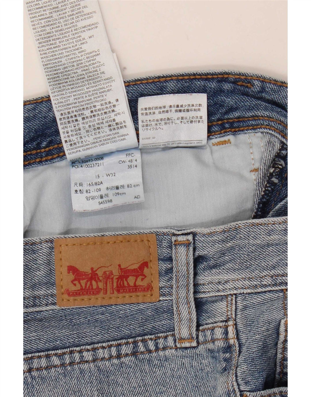 Levi's denimshorts til kvinder W32 store blå bomuld