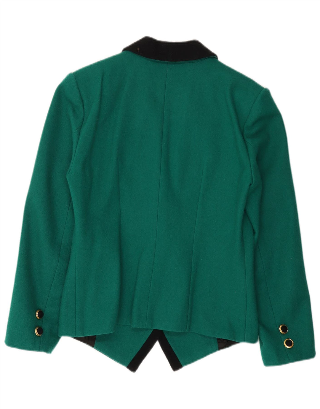 Vintage Dame Dobbeltradet Blazer Jacket UK 14 Medium Green