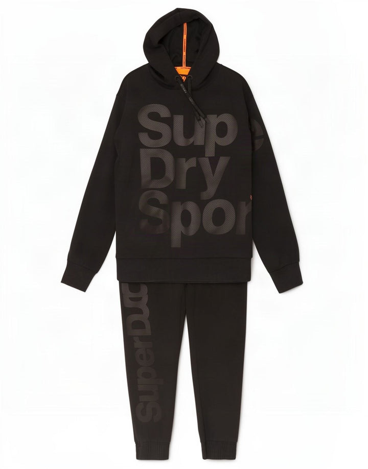 Superdry Herre grafisk hel træningsdragt Stor sort bomuld