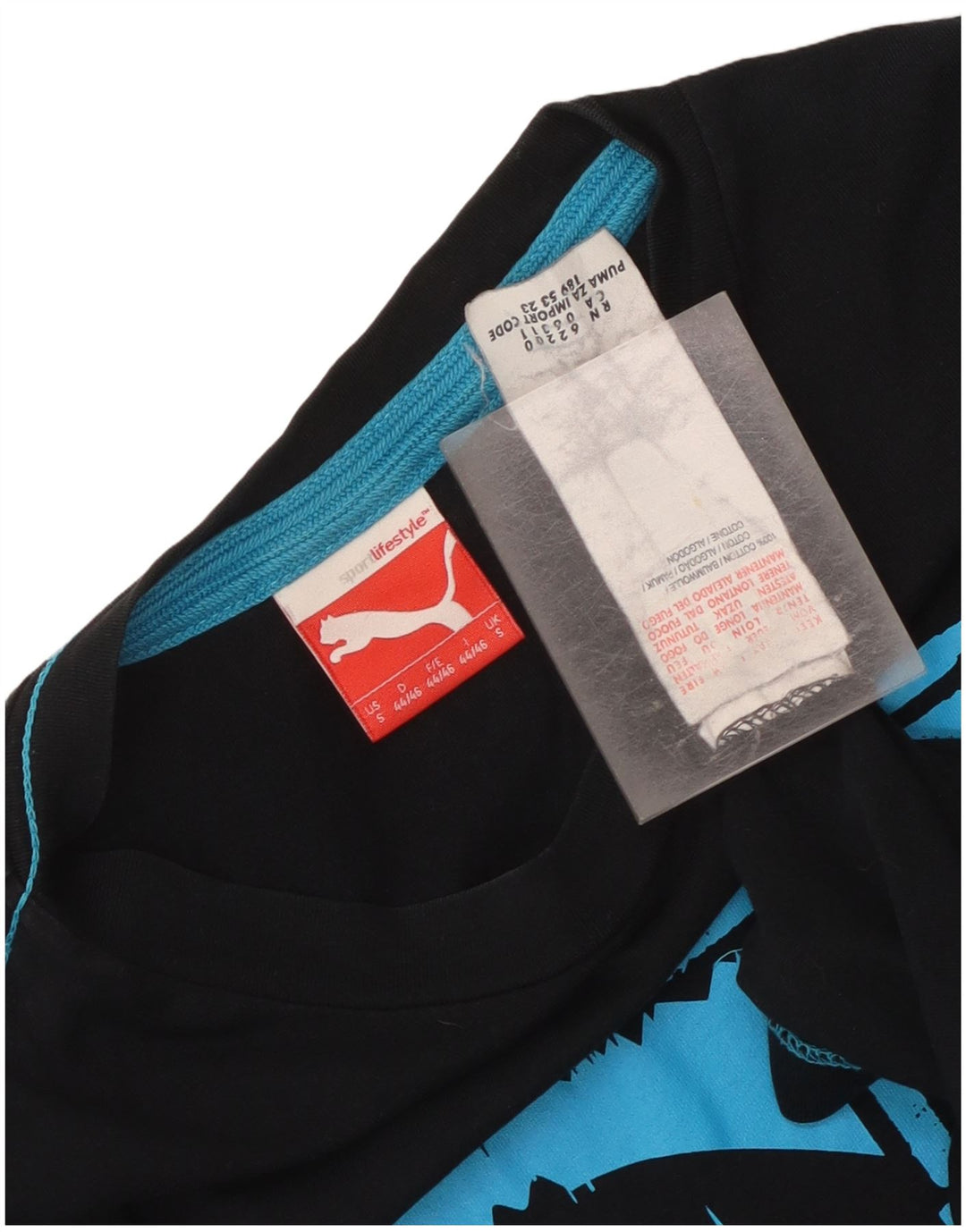 Puma Herre grafisk T-shirt top lille sort bomuld