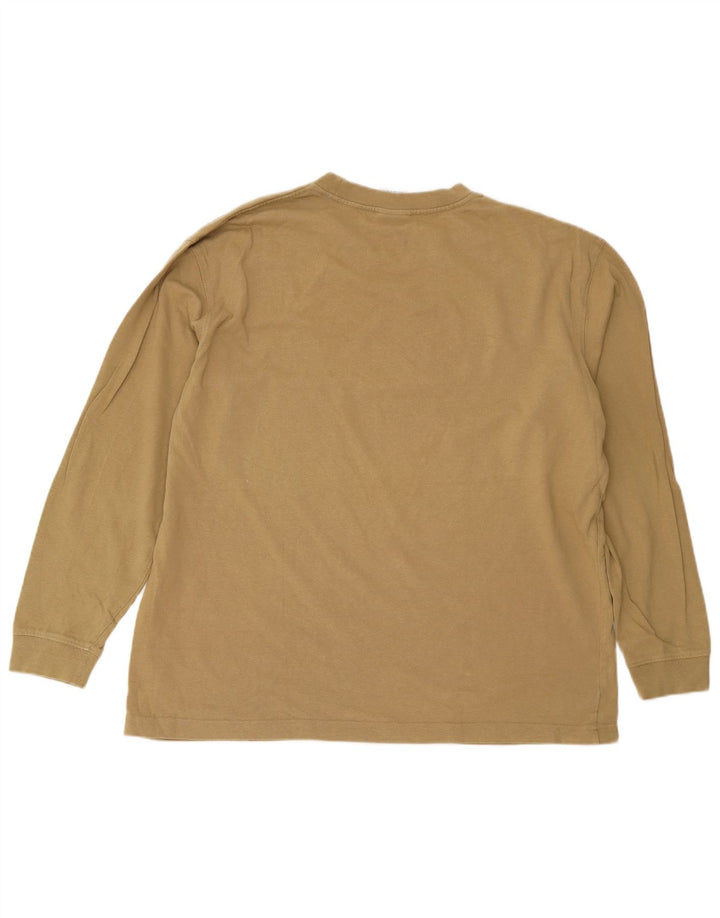 Zara Herre Top Langærmet XL Beige Bomuld