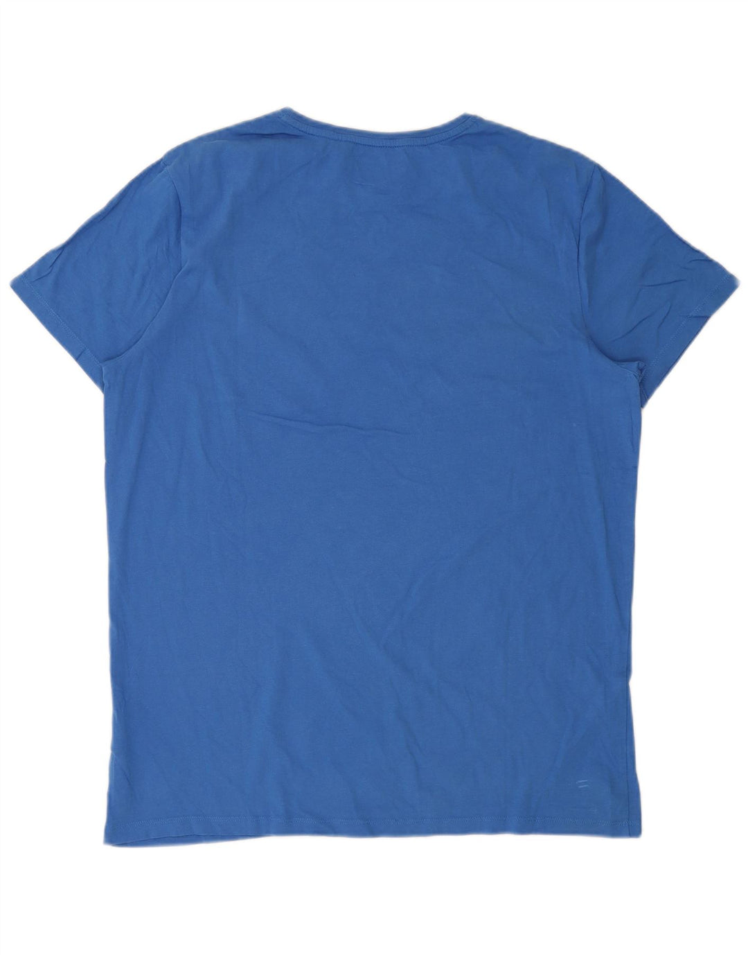 TIMBERLAND Herre grafisk T-shirt Top XL Blå Bomuld