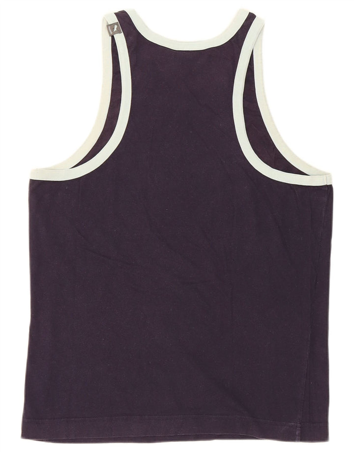 Puma Dame Grafisk Vest Top UK 12 Medium Navy Blue