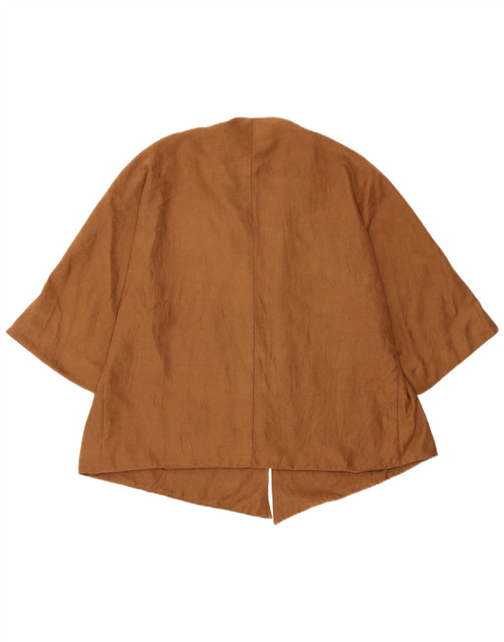 Zara dame cardigan top 3/4 ærmer UK 14 medium brun