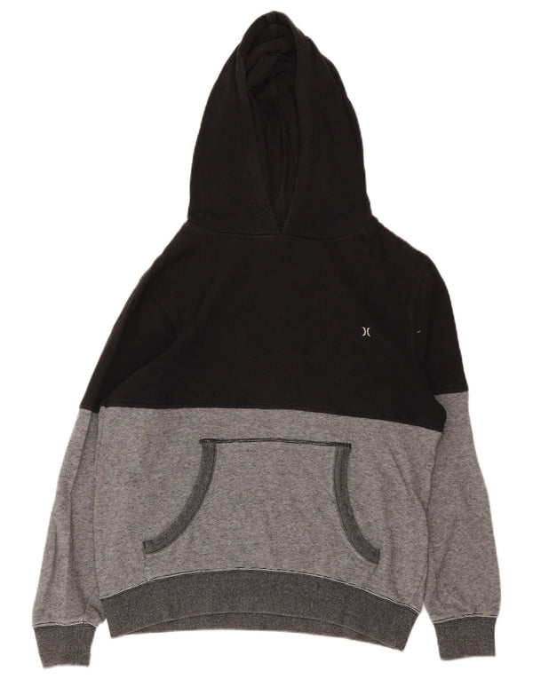 Hurley Boys Hoodie Jumper 13-14 år Sort Colourblock Bomuld