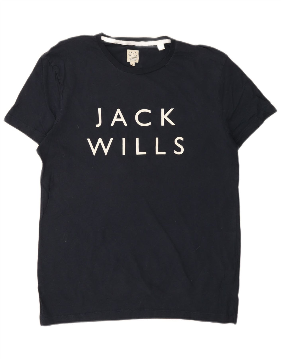 JACK WILLS Herre grafisk T-shirt Top Medium Navyblå Bomuld