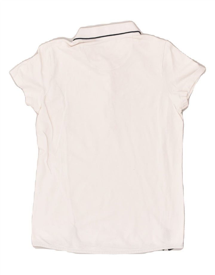 DACK'S Womens Polo Shirt UK 12 Medium Off White | Vintage Dack's | Thrift | Second-Hand Dack's | Used Clothing | Messina Hembry 