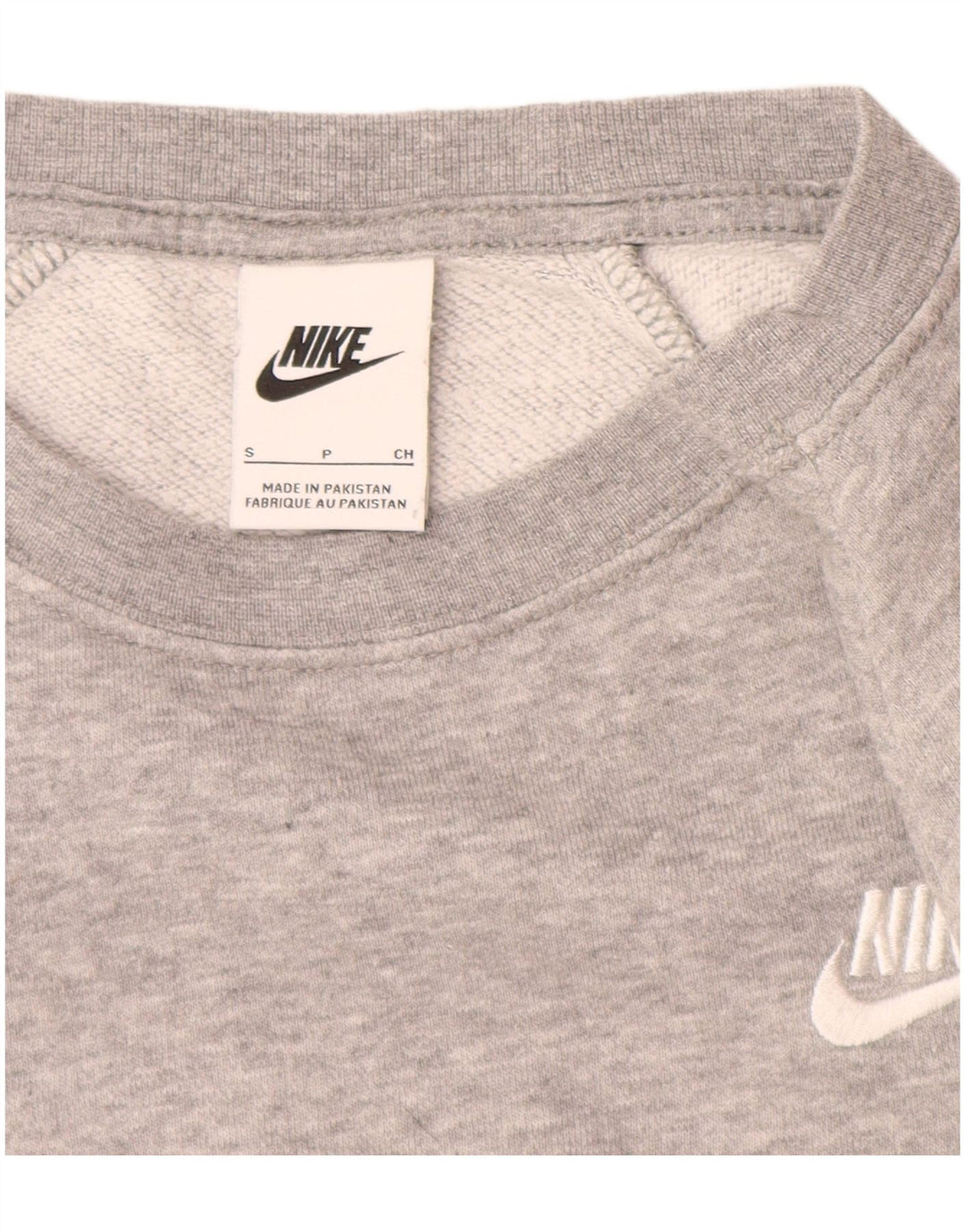 NIKE Sweatshirt Jumper UK 10 lille grå bomuld