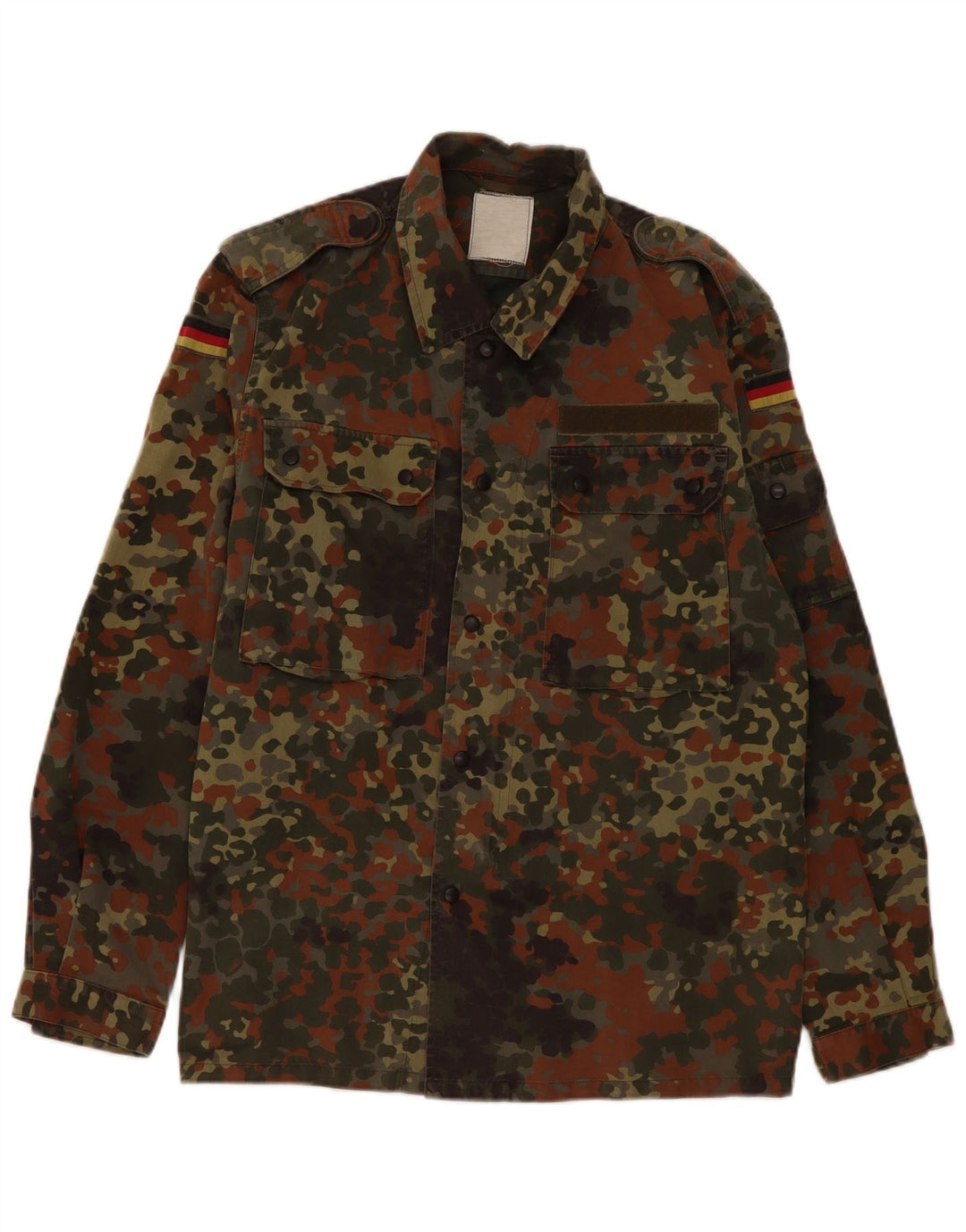 Vintage Herre Military Jacket UK 40 Stor Khaki Camouflage