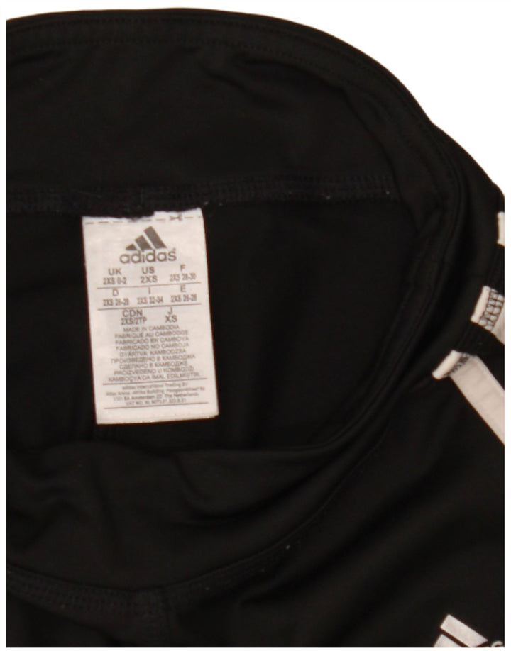 Adidas Dame Leggings UK 0/2 2XS Sort Polyester