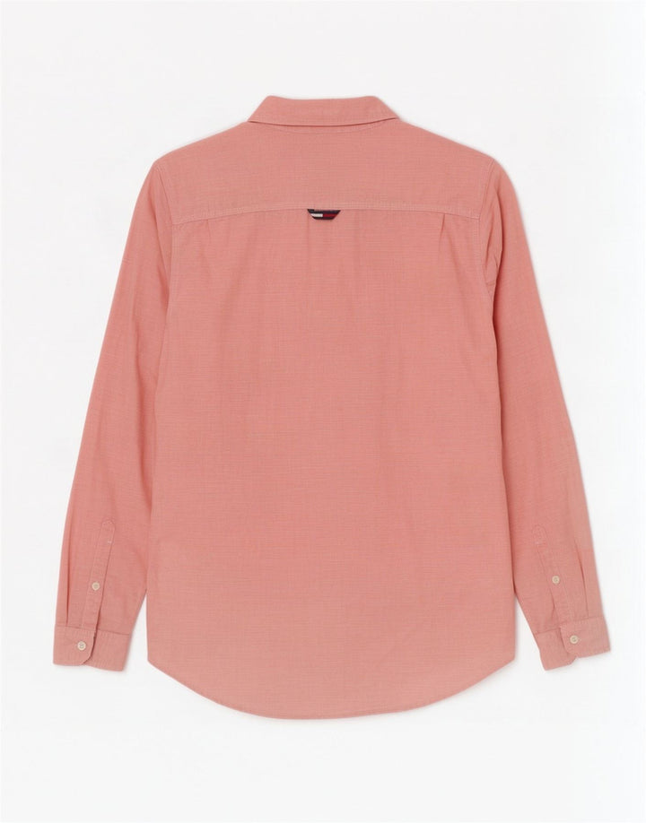 Tommy Hilfiger Herre Regular Fit skjorte Medium rød nålestribet bomuld