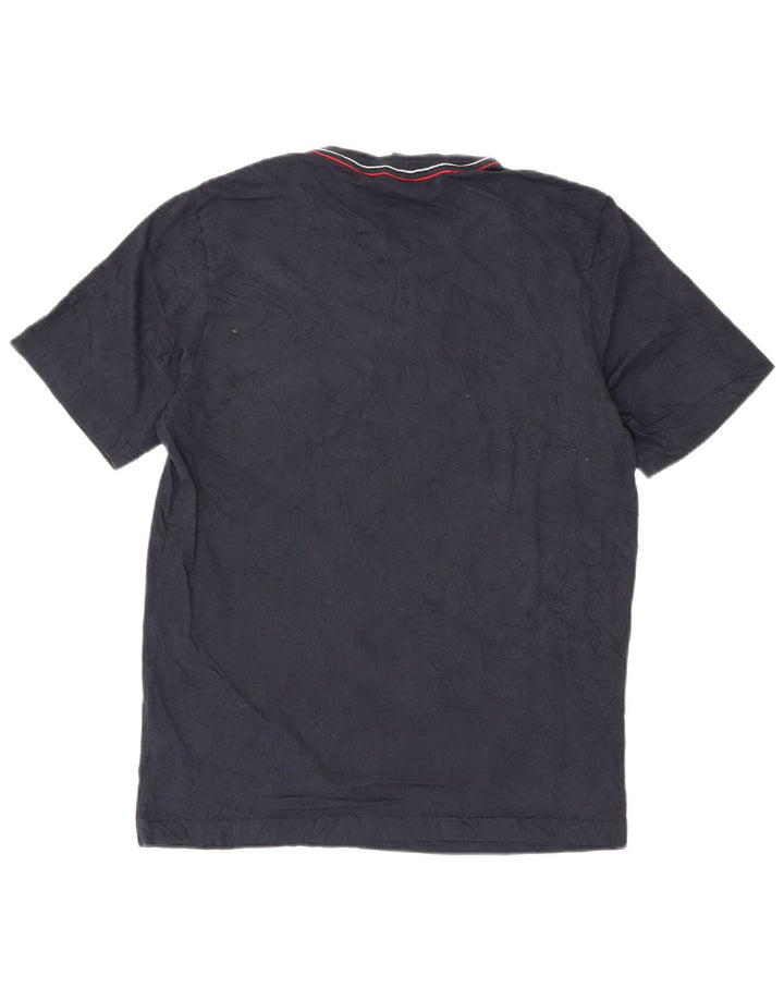 Adidas Herre grafisk T-shirt Top Medium Marineblå Bomuld