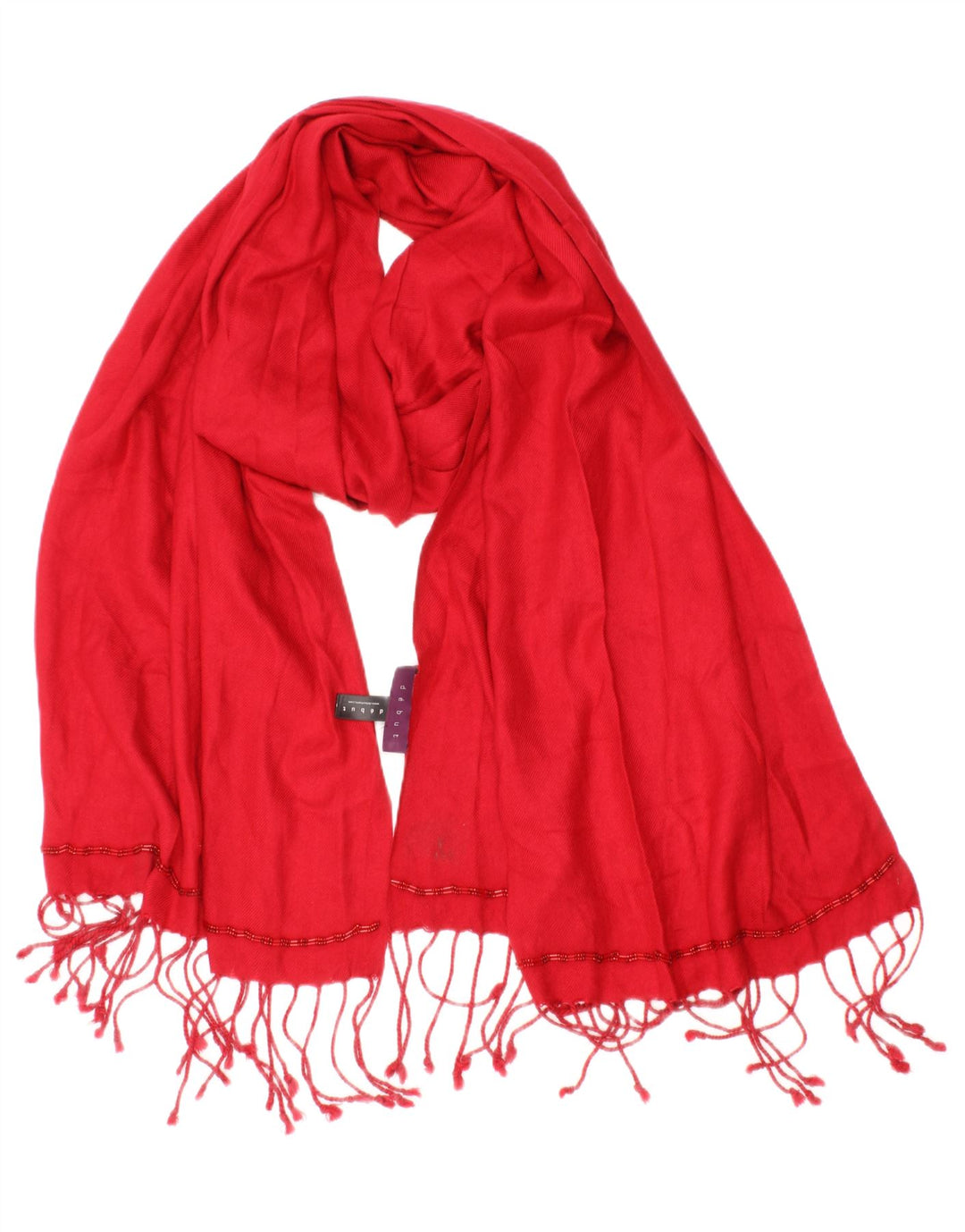 Debut Womens Rectangle Scarf One Size Red Viscose