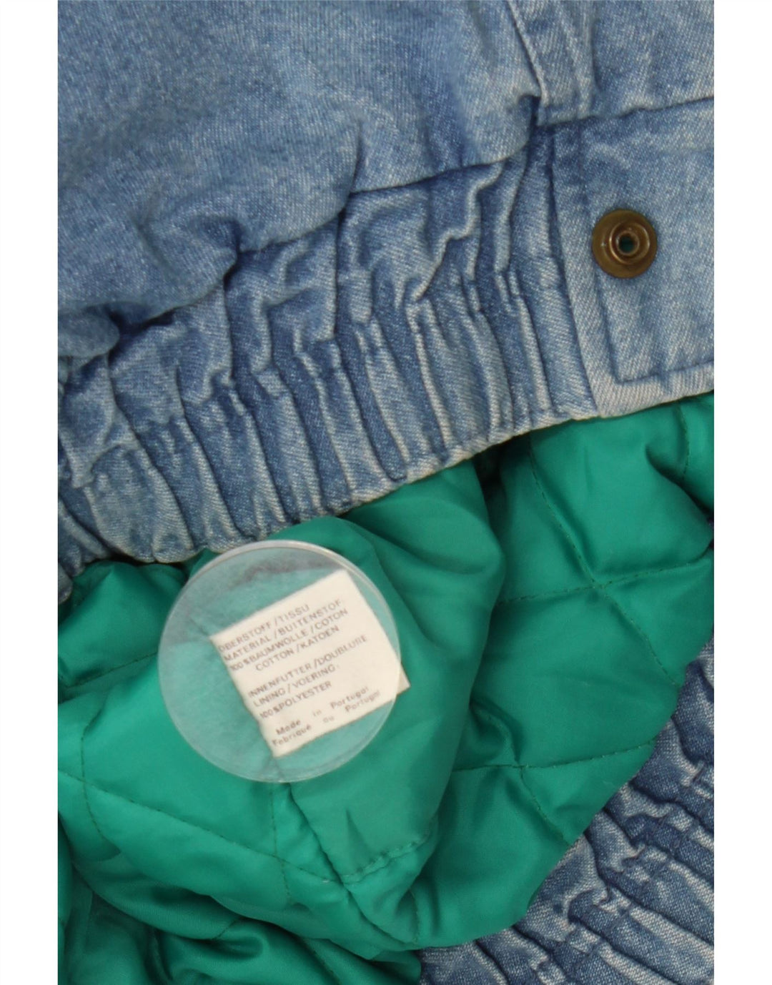 HEIN GERICKE Herre Loose Fit Military Denim Jacket UK 38 Medium Blue Bomuld