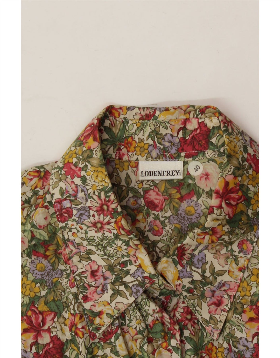 LODENFREY Womens Oversized Shirt EU 40 Medium Multicoloured Floral Vintage Lodenfrey and Second-Hand Lodenfrey from Messina Hembry 