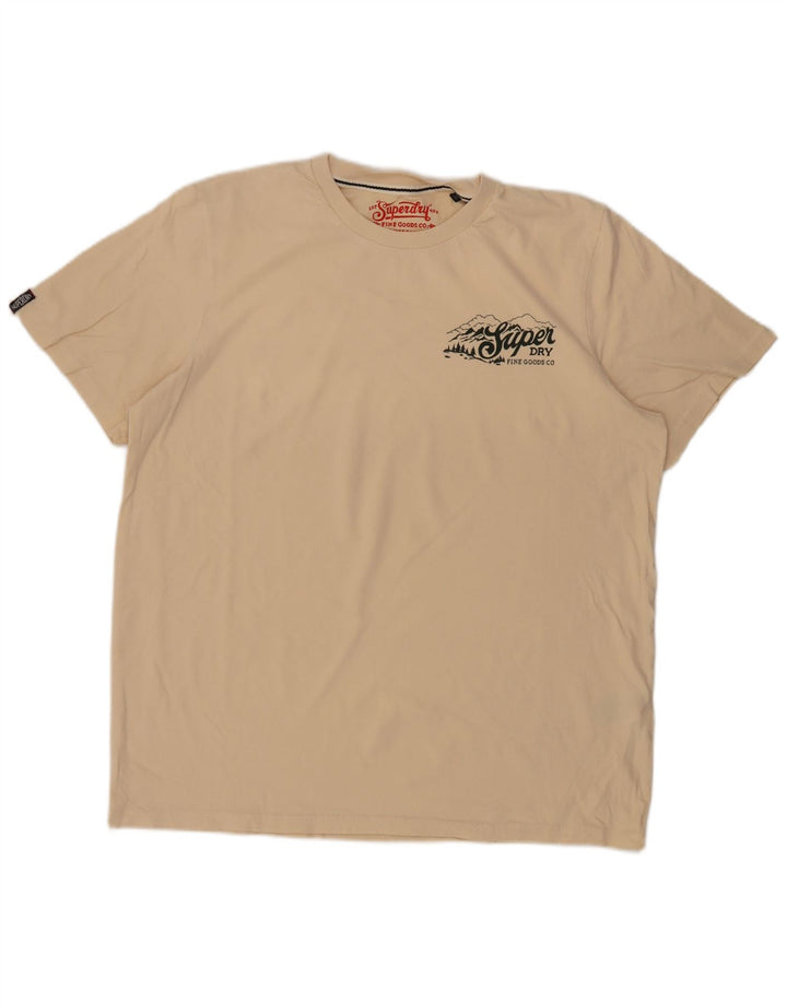 Superdry T-shirt top til mænd 2XL beige bomuld