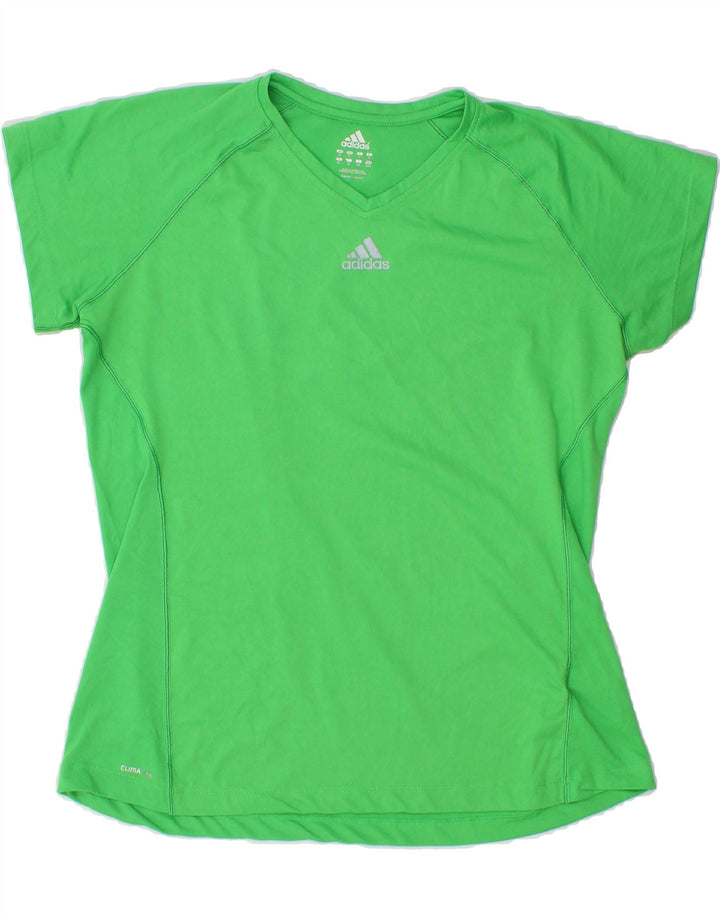 ADIDAS Womens Climalite T-Shirt Top UK 16 Large Green Polyester Vintage Adidas and Second-Hand Adidas from Messina Hembry 