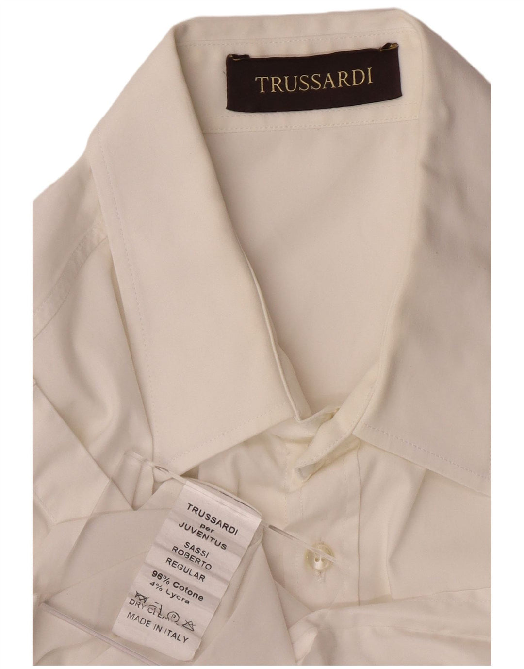 TRUSSARDI Herreskjorte Medium hvid bomuld