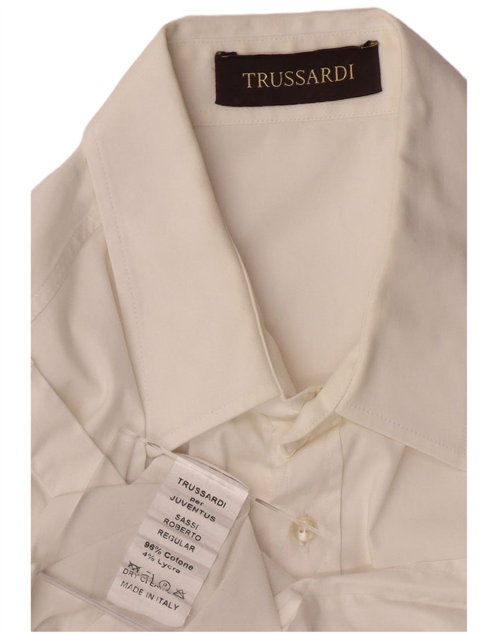 TRUSSARDI Herreskjorte Medium hvid bomuld