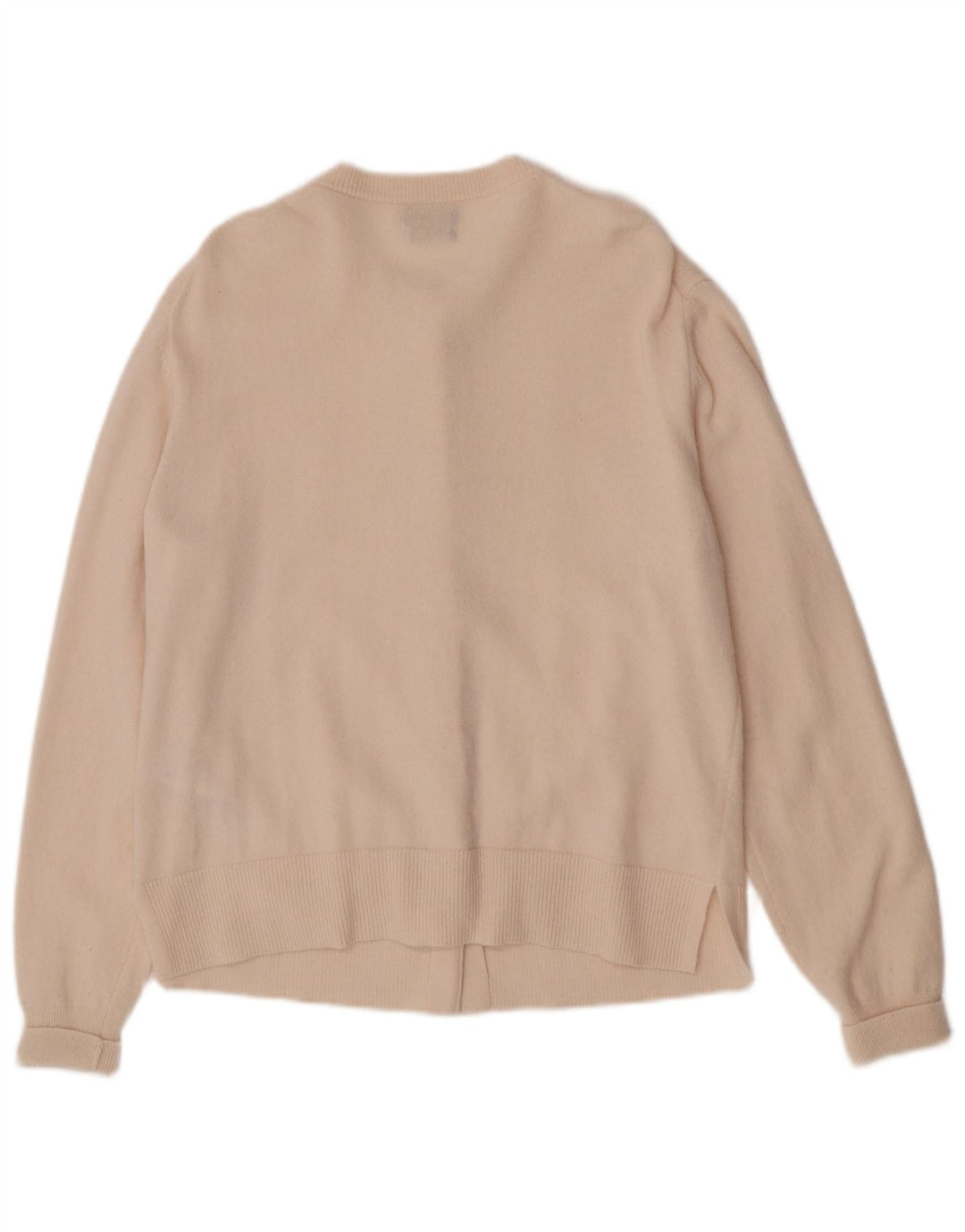 Massimo Dutti Dame Cardigan Sweater UK 14 Medium Beige Uld