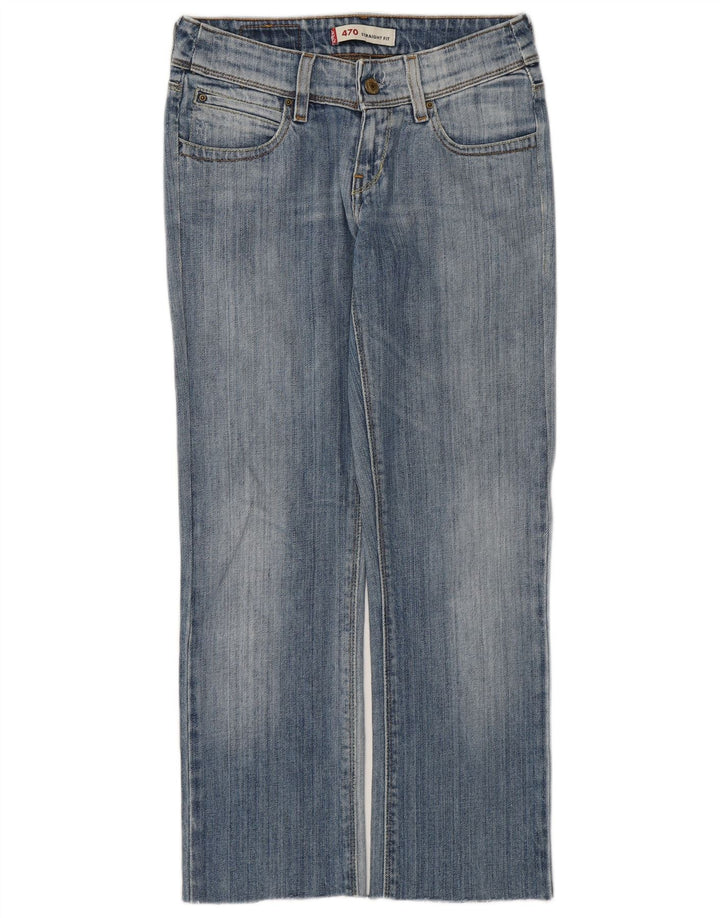 Levi's Dame 470 Straight Jeans W28 L26 Blå