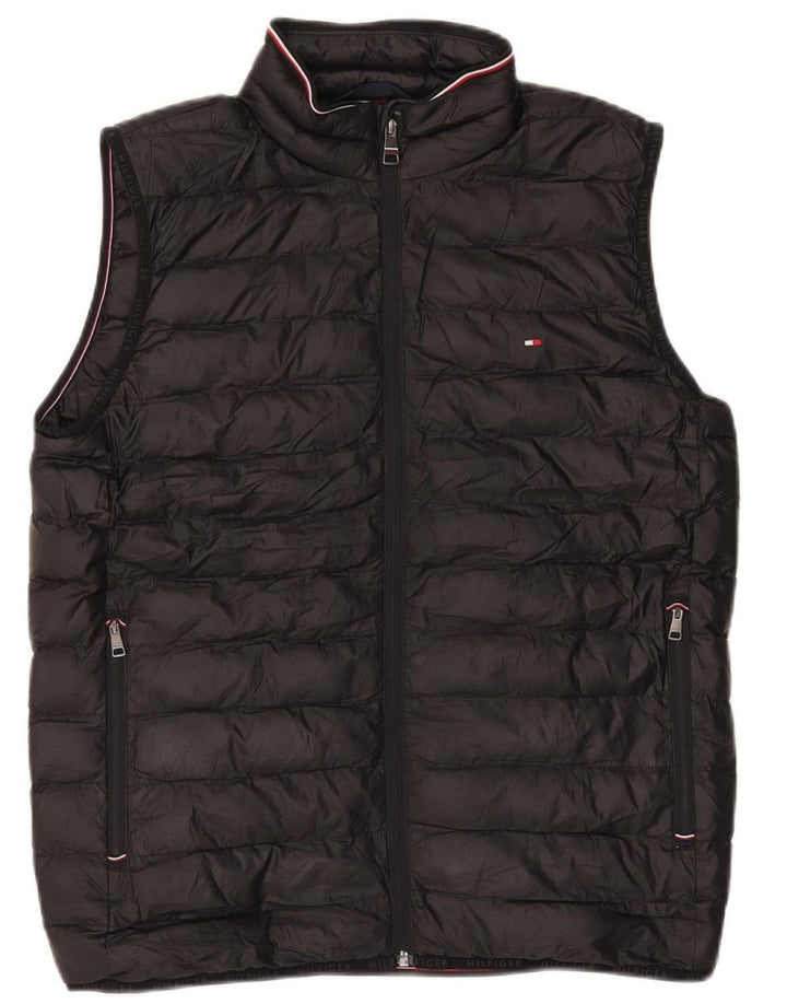 TOMMY HILFIGER Polstret Gilet til mænd UK 36 Lille sort polyester
