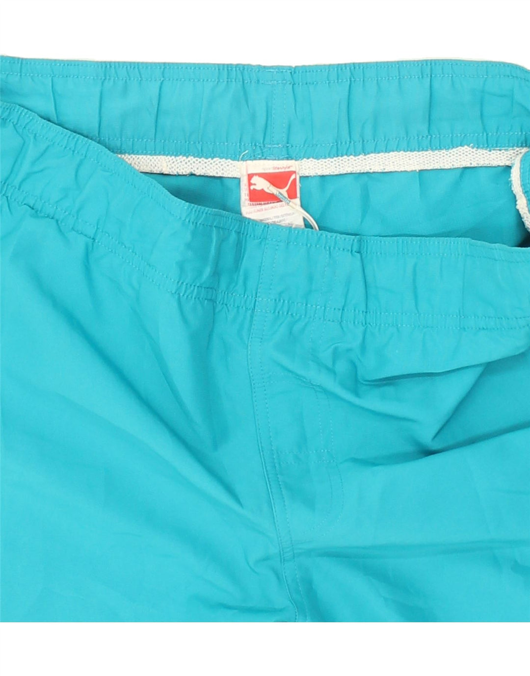 PUMA Womens Sport Shorts UK 10 Small Blue Polyester | Vintage Puma | Thrift | Second-Hand Puma | Used Clothing | Messina Hembry 