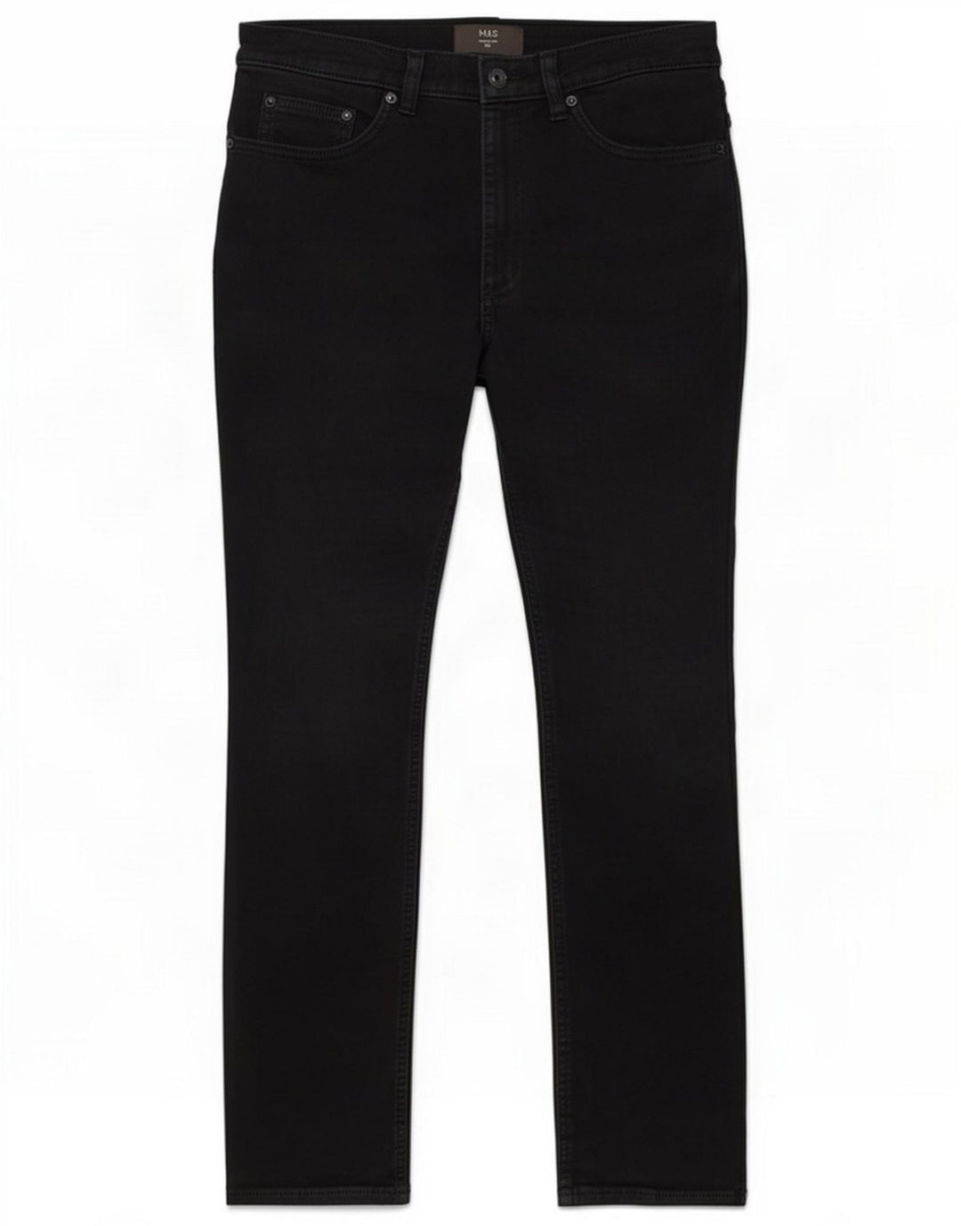 Marks & Spencer Dame Slim Jeans W32 L31 Sort Bomuld