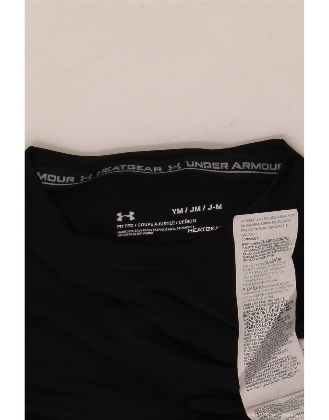 Under Armour Boys Heat Gear Top Langærmet 9-10 år Medium Sort
