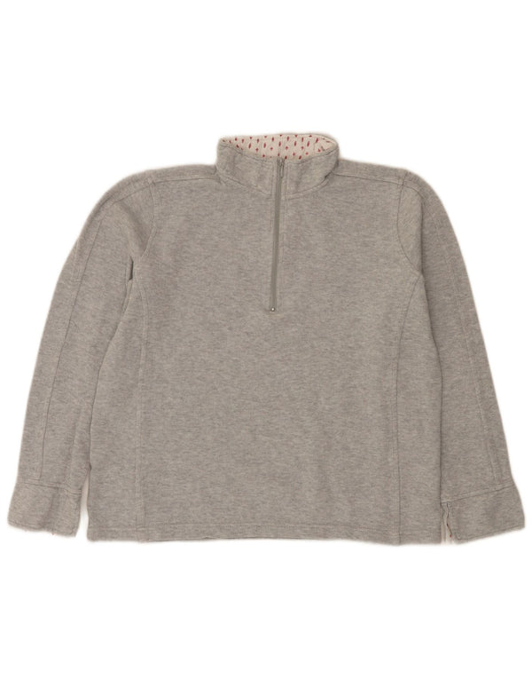 Orvis Sweatshirt med lynlås til kvinder DK 14 Medium Grå Bomuld