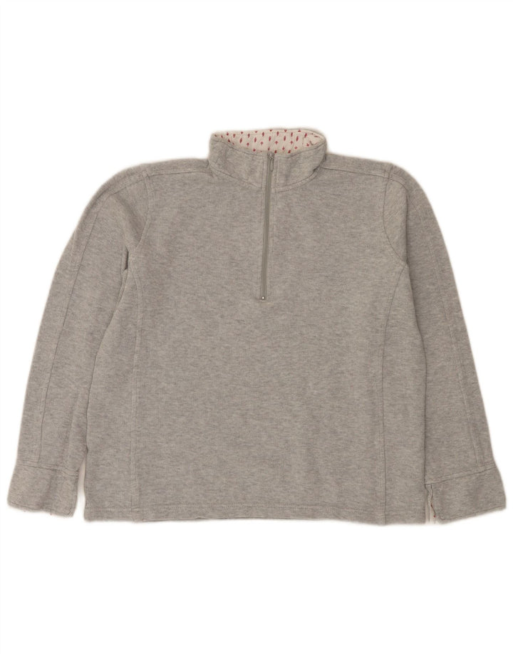 Orvis Sweatshirt med lynlås til kvinder DK 14 Medium Grå Bomuld