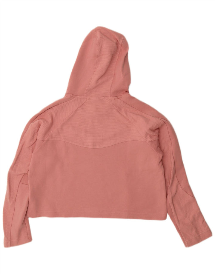 Puma Dame Crop Hoodie Jumper UK 14 Medium Pink