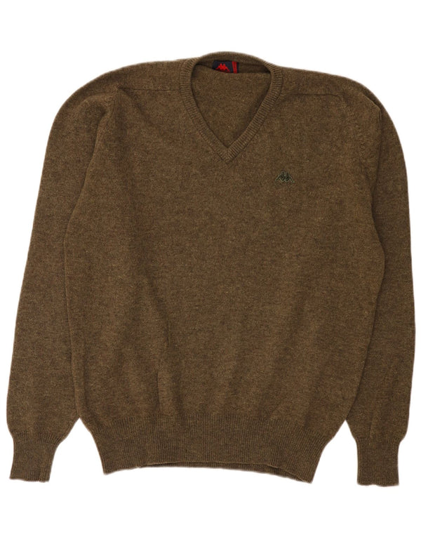 Kappa Herre V-hals sweater XL Grøn Uld