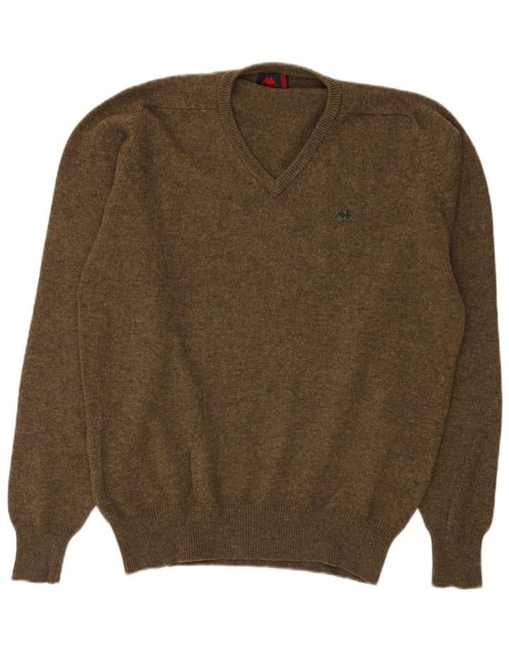 Kappa Herre V-hals sweater XL Grøn Uld