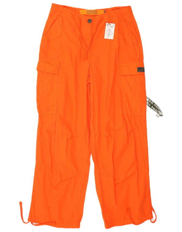 Superdry Womens Parapant High Waist Cargo Trousers Small W32 L30 Orange