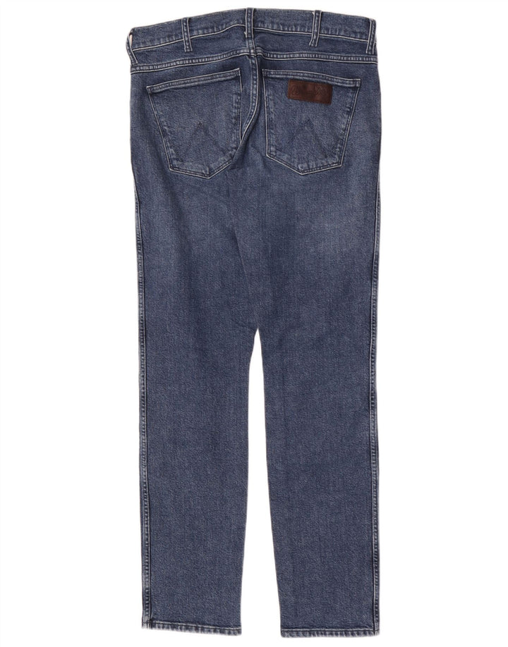 Wrangler Herre Larston Slim Jeans W31 L32 Blå Bomuld