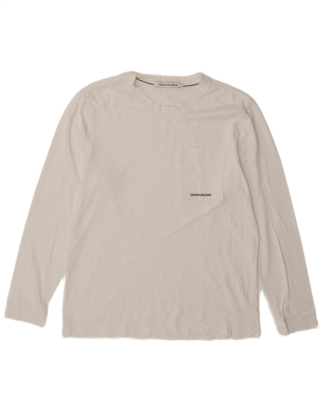 Calvin Klein Jeans Herre Top Langærmet Stor Hvid