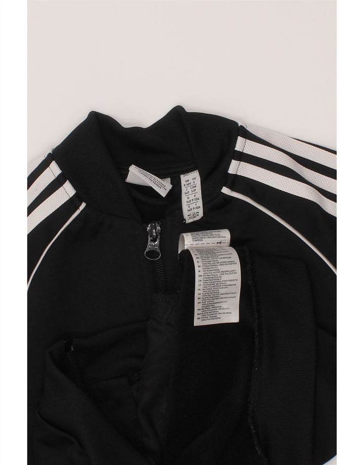 Adidas Drenge Træningsdragt Topjakke 9-10 År Sort Polyester
