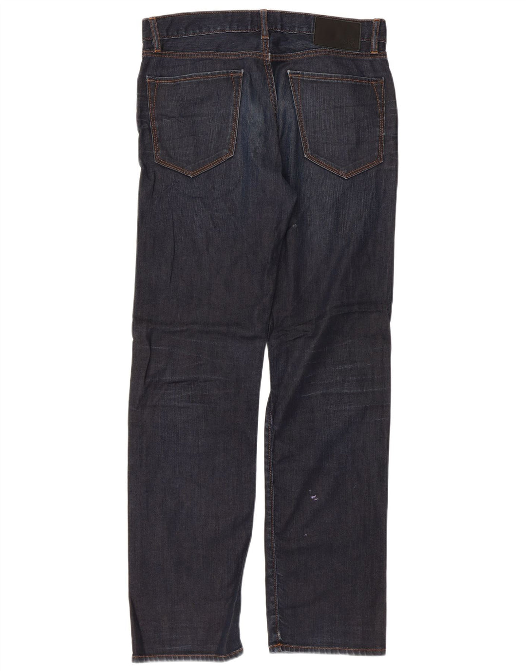 Hugo Boss Straight Jeans til mænd str. 32 W32 L32 Marineblå bomuld
