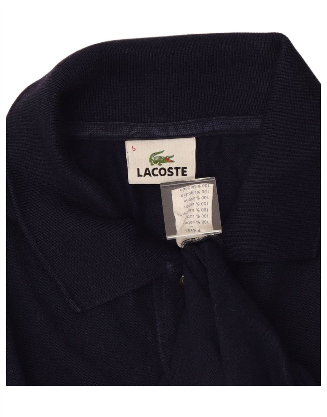 LACOSTE Poloskjorte til mænd str. 5 Large Marineblå bomuld