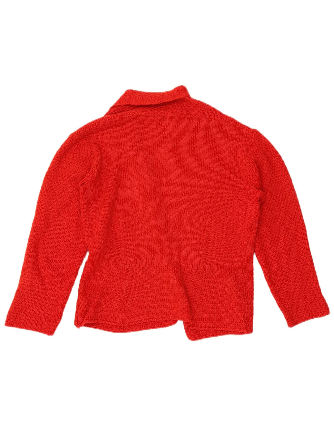 Marks & Spencer Womens Crop Open Cardigan Sweater UK 10 Small Red Wool