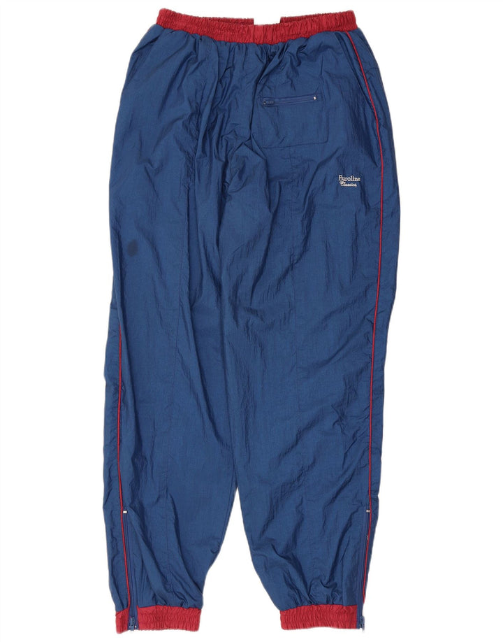 Vintage oversize hel træningsdragt til mænd Medium marineblå farveblok