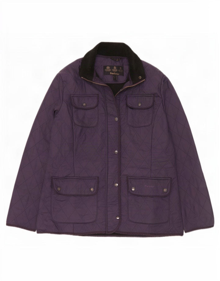 Barbour Quiltet jakke til kvinder UK 16 Large Navy Blue