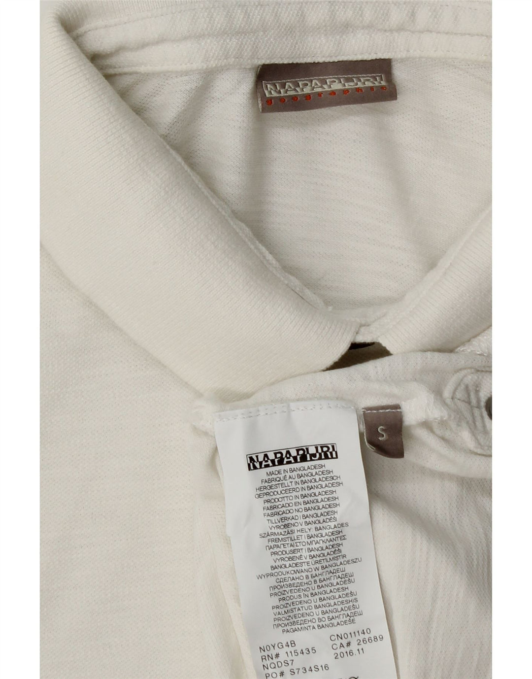 NAPAPIJRI Herre Geographic Polo Shirt Lille hvid bomuld