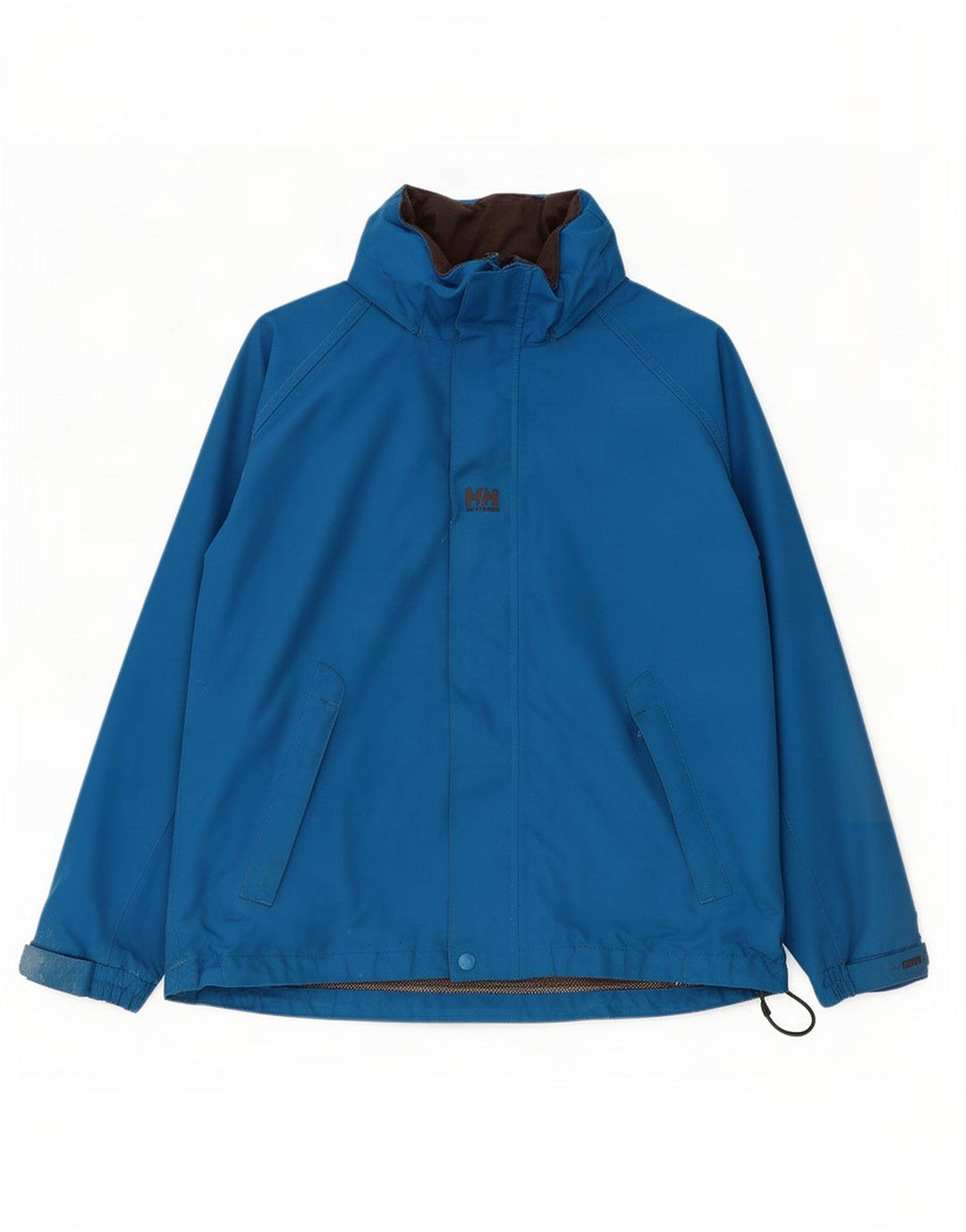 Helly Hansen Drenge Grafisk Hætte Regnjakke 13-14 År Blå Polyester