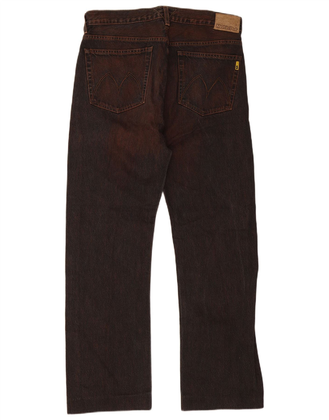 Meltin' Pot Straight Jeans til mænd W34 L31 rødbrun bomuld