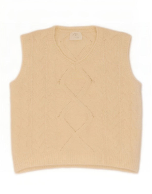 Zara Girls Vest Tank Top 13-14 Years Off White Akryl